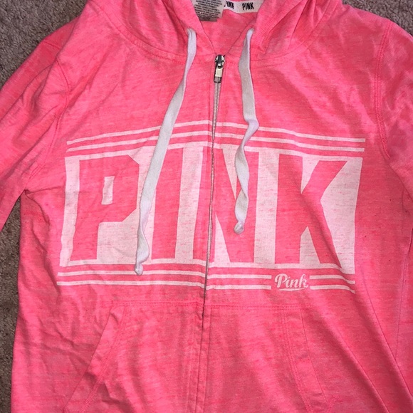 pink zip up sweatshirt - Picture 2 of 3